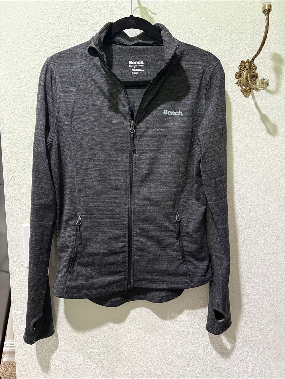 Bench Women's Charcoal Zip-Front Active Jacket